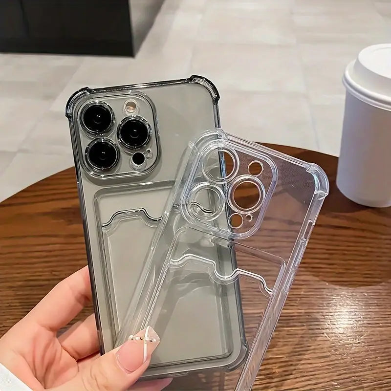 ClearCase™ – Transparent mobilskal med korthållare för iPhone 11–16